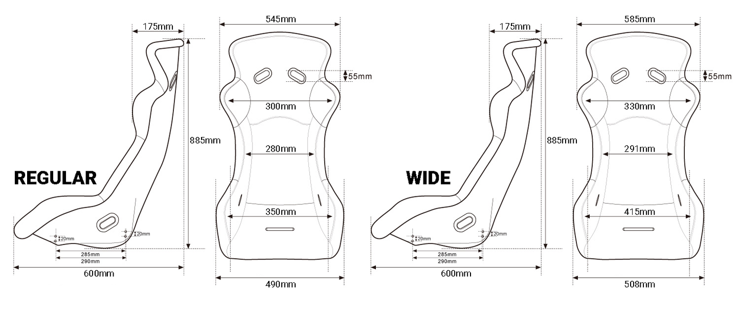 BUDDY CLUB P-1 LIMITED (FRP) BUCKET SEAT